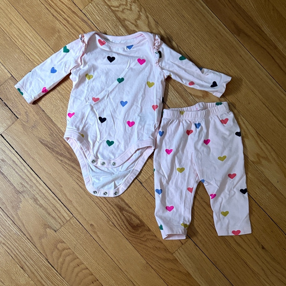 GAP Baby Pink and Blue Onesie